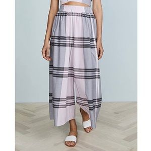 NWOT Mara Hoffman Swim - Pink Plaid Paloma Wide Leg Cover Up Pant
